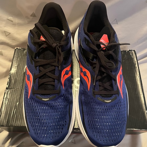 Mens Saucony Ride 15 Athletic Shoes Size 11.5 Wide Blue - Picture 4 of 10